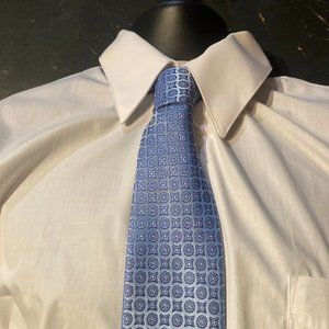 Robert Talbott Carmel Silk Hand Sewn Necktie Blue Geometric Tie